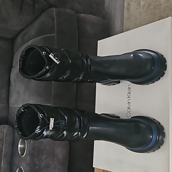 CALVIN KLEIN LAETON PUFFY BOMBER BOOTS 5.5M - Picture 5 of 13